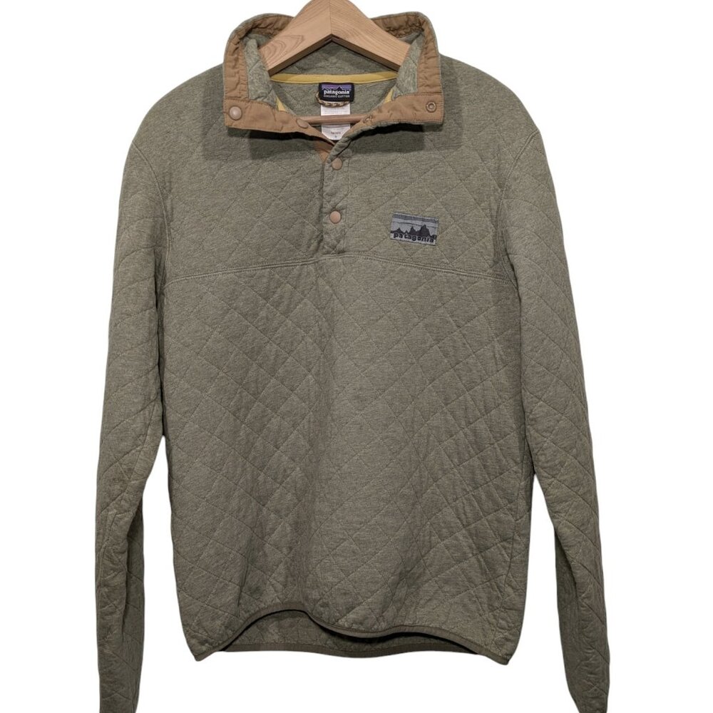 Rare Patagonia M's Diamond Quilt Snap-T Pullover - Men's Size Small